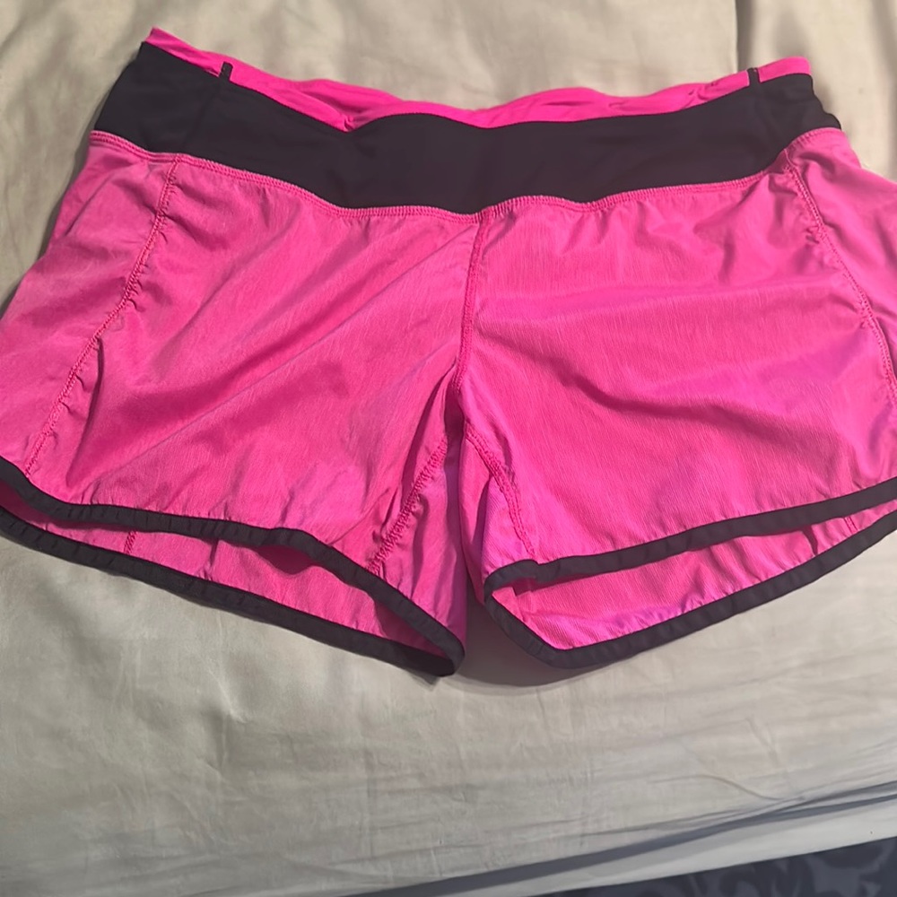 lululemon athletica Pink and Black Athletic Shorts